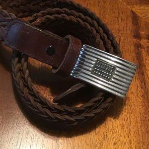 Beautiful Judith Jack brown leather woven belt